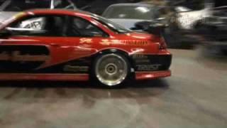 Crazy Japanese D1 Street Legal driver drifting in workshop