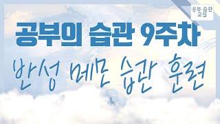 공부의 습관 9주차 수학습관훈련 - 반성메모 습관훈련