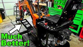 Fabricating Custom Floor/Foot-rests Chinese Mini Excavator- AGT QH12R