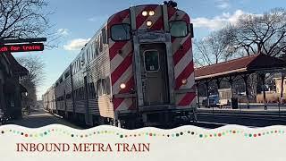 2 Metra Trains At Hinsdale On December 28, 2020