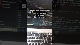 Learn one language at a time #coding