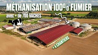  VISITE MÉTHANISATION 100% FUMIER de la FERME (700 VACHES) + 4 CHANTIERS ! 