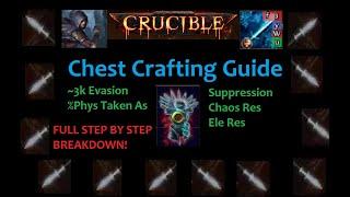 3.21 Crucible - Frost Blades Trickster Chest Crafting Guide! Make your PERFECT chest easily!