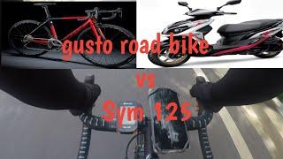 GUSTO ROAD BIKE VS SYM MOTOR CYCLE