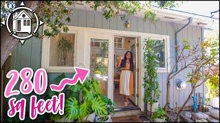 Her TINY HOUSE is the size of a garage, & it's really cute!