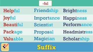 Suffix in English Grammar : 195+ Important Words with Suffixes | Formation of words [Part - 1]