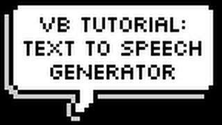 Visual Basic 2010 Tutorial | Text To Speech Generator