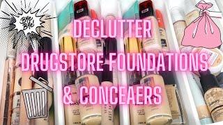 MAKEUP COLLECTION DECLUTTER 2023 / Foundation & Concealers Part 1