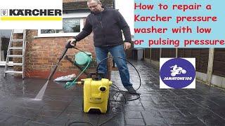 How to Repair a Karcher Pressure Washer either K3 & K4, with Loss of pressure or surging or pulsing.
