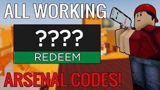 ALL WORKING CODES IN ARSENAL! (Roblox)