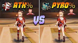 Yoimiya C2 Best Goblet !! ATK% Goblet vs Pyro% Goblet COMPARISON | Genshin Impact