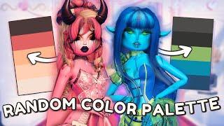 Only Using *RANDOM* COLOR PALETTES in DRESS TO IMPRESS!  | Roblox