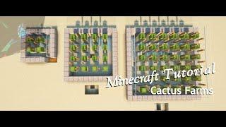 Minecraft Tutorials | Three Different Cactus Farms