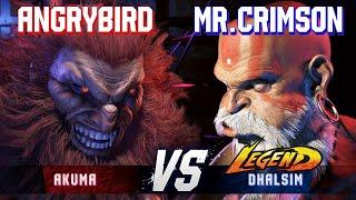 SF6 ▰ ANGRYBIRD (Akuma) vs MISTER CRIMSON (Dhalsim) ▰ High Level Gameplay