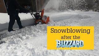 Ariens Snowblower Taking on a Huge Blizzard Snow Drift