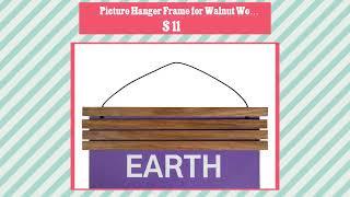 Picture Hanger Frame for Walnut Wood Pattern and Natural Primary Color!! - Products Made of Good ...