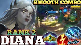 DIANA FAST HAND ULT COMBO ASSASSINATION! MONSTER OP BUILD - TOP 2 GLOBAL DIANA BY Bee 1 - WILD RIFT