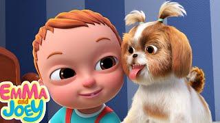 Joey Has A Little Pup | Puppy Song | Emma And Joey Nursery Rhymes | Beep Beep