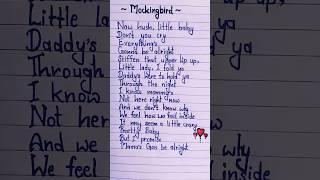 Eminem ~ MockingBird (Lyrics) #lyricvideo #eminem #mockingbird #trending #song