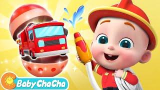 Colorful Surprise Eggs (Car Version) | Baby ChaCha Nursery Rhymes & Kids Songs