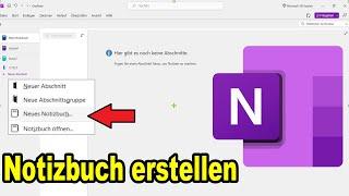 OneNote neues Notizbuch erstellen & anlegen | Anleitung