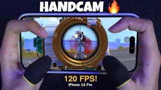 Finally! Power of 120 FPS GAMEPLAY ?!  HANDCAM | iPhone 14 Pro  PUBG Mobile