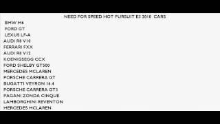 Need for speed  hot pursuit 3 E3 all cars HD 720p