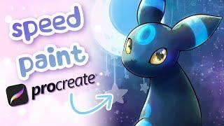 Shiny Umbreon Pokemon Speedpaint | Procreate Digital Art Timelapse 