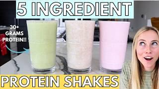 5 Ingredient Protein Shakes To Keep You Fuller Longer [30+ Grams Protein!!]