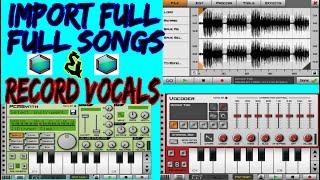 2 Ways to Import Full Songs and Record Vocals to them in CAUSTIC 3.2