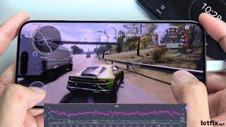 iPhone 15 Pro Max CarX Street Mobile Gaming test | Apple A17 Pro, 120Hz Display