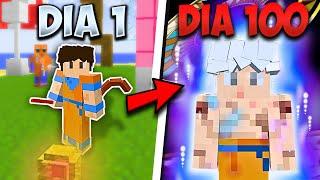 Passei 100 Dias no Minecraft Dragon Ball