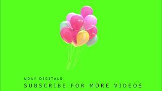 flying balloons, pink color balloons, green screen balloons flying, Balloons green screen video free