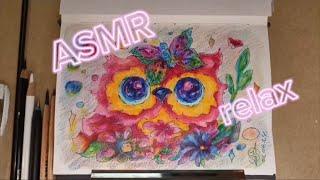 ASMR paintingWatercolor markers | No TalkingRelax music/ Акварельные маркеры под музыку релакс