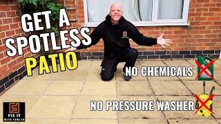 Get a SPOTLESS Patio without Harsh Chemicals or Power Washing!