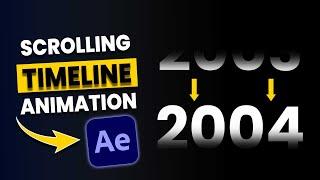 How to make a timeline scrolling animation in after effects