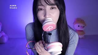 ASMR Studio | Pretty Girl ASMR Ear Sounds | 美女ASMR舔耳刺激