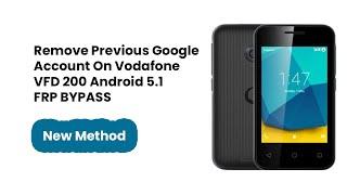 Remove Vodafone VFD 200 Google Account |  FRP Bypass