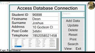 How to Create a C# MS Access Database Connection with Save, Update, Delete, and Search - Part 1 of 2