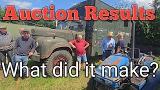 Live Auction Results. What did is all make??? Tractors, Lorry's and Machines.