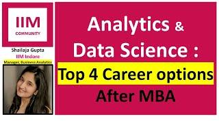 Top 4 Career options in Analytics after MBA