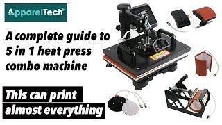 how to use 5 In 1 Digital Heat Press Machine