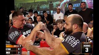 Oleg Petremko vs David Dadikyan 4-0. Armwrestling