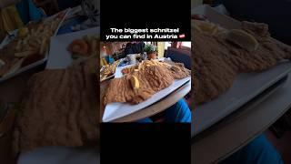 Schnitzelhütte in Zillertal Arena serves the one of the biggest schnitzels you could ever find!