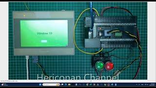 Change Window/Switch Screen HMI Weintek/Weinview Menggunakan Triger dari PLC Omron.