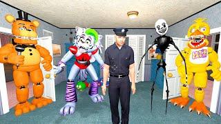 Animatronics scare the security guard FNAF 4 COOP ► Garry's Mod