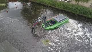 Conver C585 amphibious machine for maintenance of ditches, canals and ponds