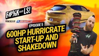 First Start! 600HP Twin-Turbo Hornet HurriCrate Fire-Up and Shakedown