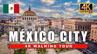  CDMX, México City 4K Walking Tour - 4 Hour Tour with Captions [4K Ultra HD/60fps]