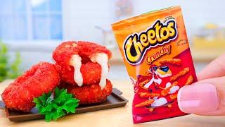 Tiny Fried Cheetos Mozzarella Donut Recipe Idea  Cooking Miniature Cheese Donut with Mini Yummy